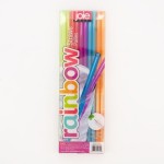 Joie Rainbow Drinking Straws with Cleaning Brush, 20 pcs