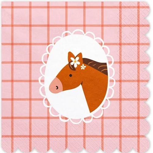 PartyDeco Horse Napkins, 12 pcs