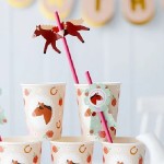 PartyDeco Horse Paper Cups, 6 pcs