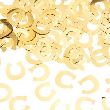 PartyDeco Horse Horseshoe Table Confetti Gold, 15g