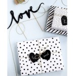 PartyDeco Love Cake Topper - Black, 7x23cm