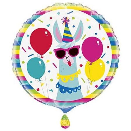 Unique Party Llama Foil Balloon – 45.7 cm | Colorful Party Décor