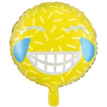 PartyDeco Emoji LOL Folienballon – 45 cm | Lustige Partydeko