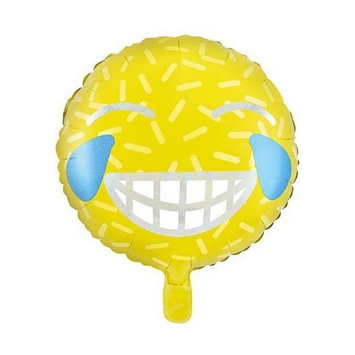 PartyDeco Emoji LOL Folienballon – 45 cm | Lustige Partydeko