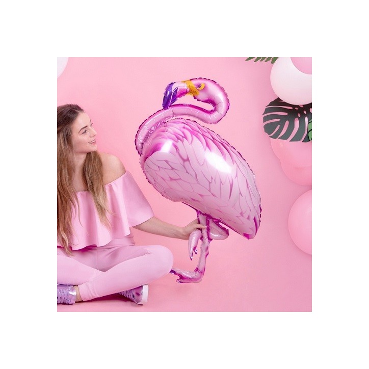 PartyDeco Flamingo Folienballon – 68 x 85 cm | Tropische Partydeko