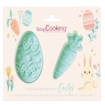 Scrap Cooking Ei & Karotte Plätzchenausstecher Set, 2 Stück