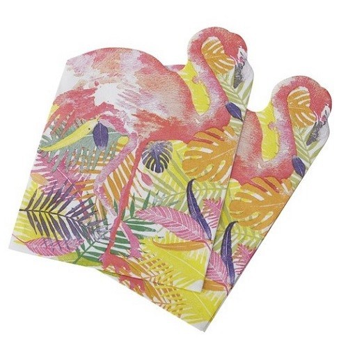 Ginger Ray Flamingo Beach Paper Napkins, 20 pcs