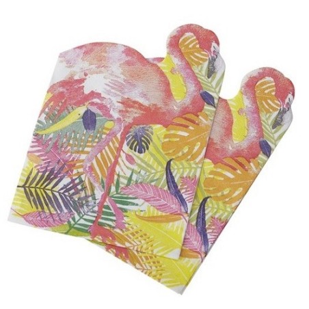 Ginger Ray Flamingo Beach Napkins – 20 pcs | Tropical Party Décor