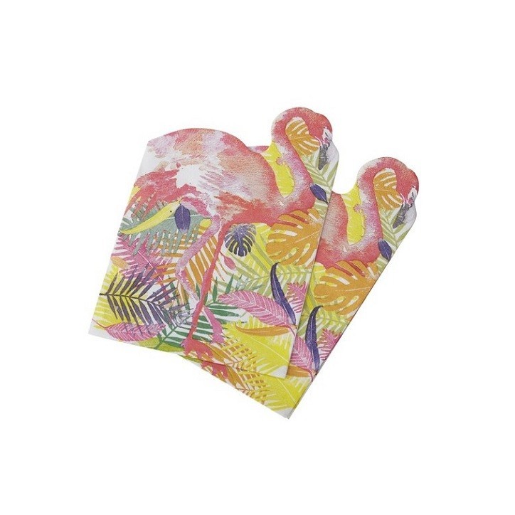 Ginger Ray Flamingo Beach Napkins – 20 pcs | Tropical Party Décor