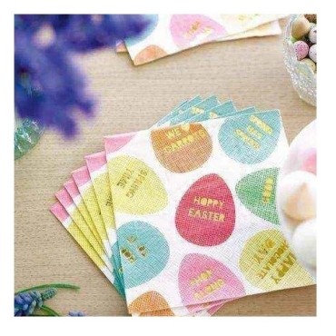 Talking Tables Easter Egg Napkins – 16 pcs | Colorful Easter Décor