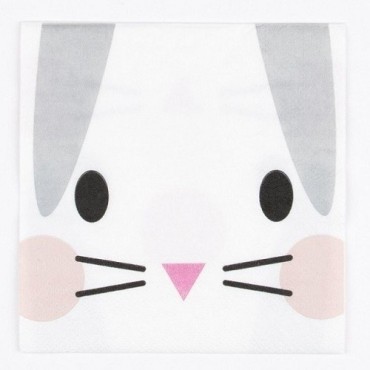 My Little Day Bunny Cocktail Napkins – 20 pcs | Adorable Party Décor