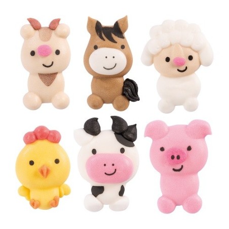 Günthart Farm Animals Sugar Decorations| Adorable Farm-Themed Toppers