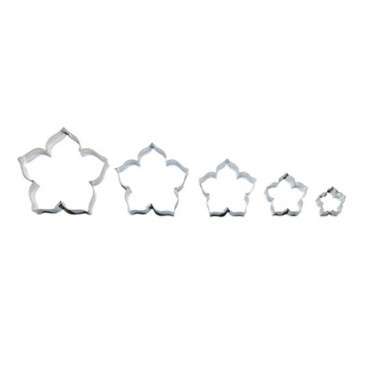 Lily Stainless Steel Cutter Set - 5 pieces | 15-55 mm 🌸