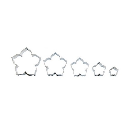 Lily Stainless Steel Cutter Set - 5 pieces | 15-55 mm 🌸