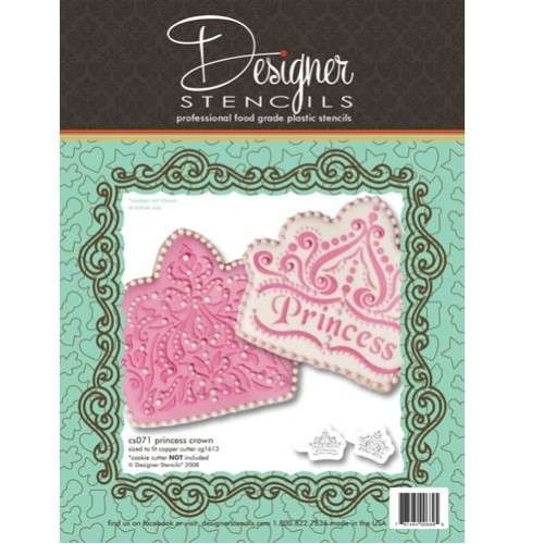 Princess Crown Stencil 2 pcs