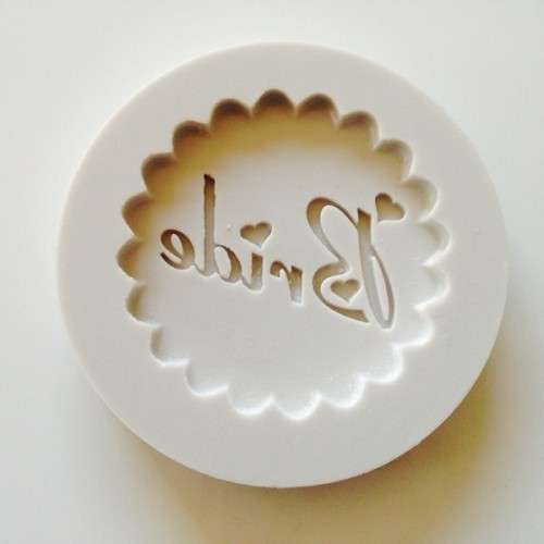 Alphabet Moulds Bride Cupcake Topper Silicone Mold