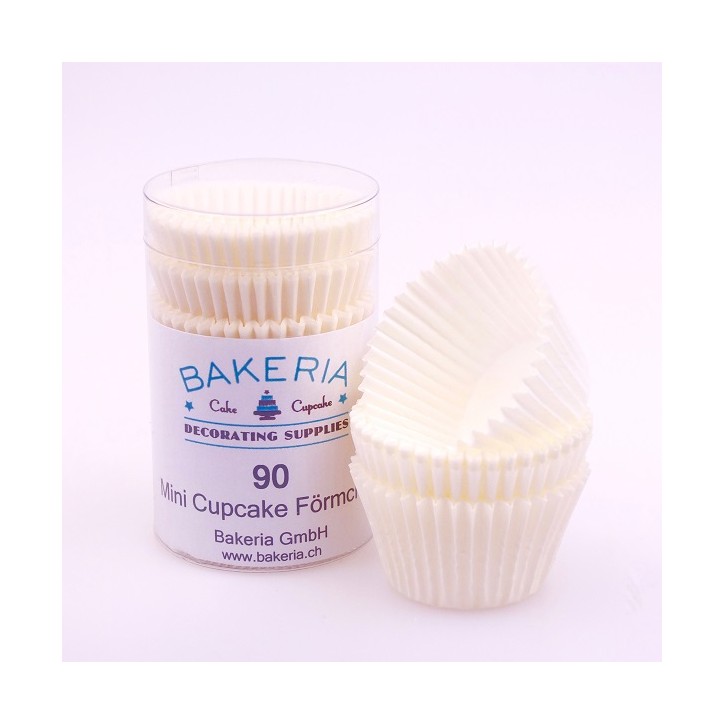 Bakeria Mini Cupcake Förmchen Weiss, 90 Stück