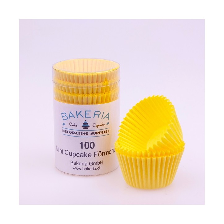 Yellow Mini Cupcake Liners