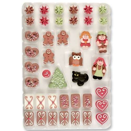 Günthart Gingerbread House Sugar Pipings Set 41-pcs