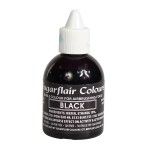 Sugarflair Airbrush Farbe Schwarz - Black, 60ml