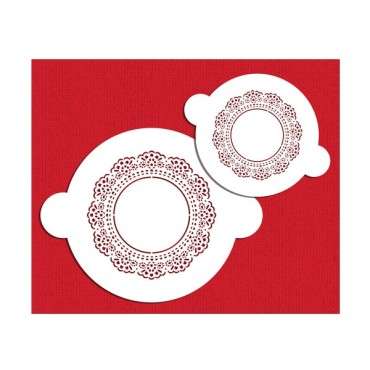 Doily Round Stencil Set, 2 pcs