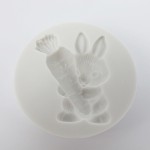 Alphabet Moulds Rabbit with Carrot Silicone Mould