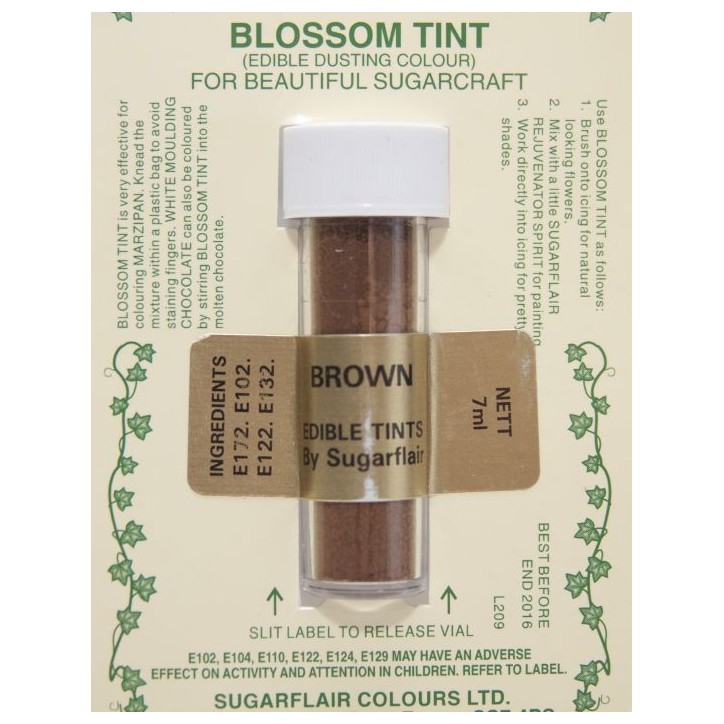 Edible Blossom Tint Brown Sugarflair Colours