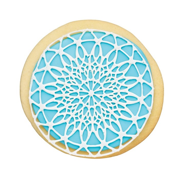 Sweetly Does It Mini Geometric Sugar Lace Mat Round Silicone, 8.5cm