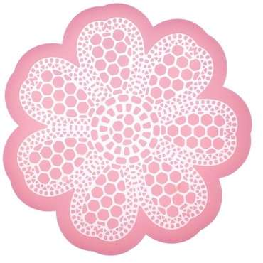 Mini Flower-Power Sugar Lace Mat Round Silicone, 8.5cm