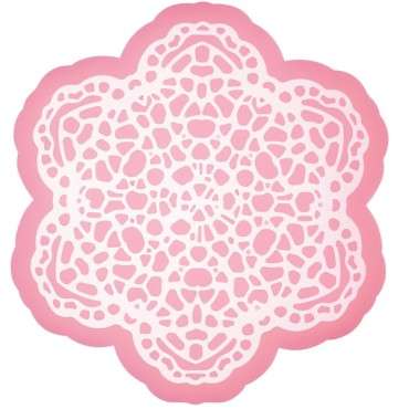 Sweetly Does It Mini Fiori Sugar Lace Mat Round Silicone, 8.5cm