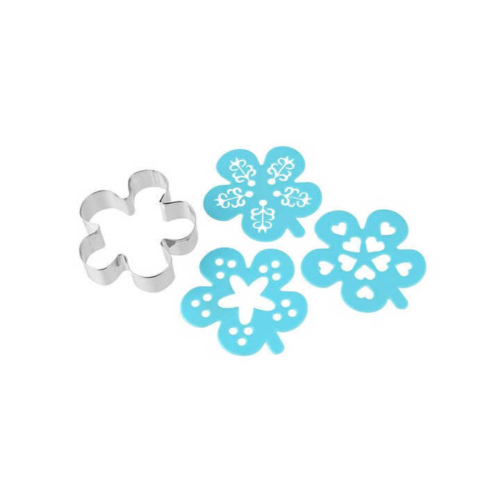 Zenker Flower Cookie Cutter with 3 stencils