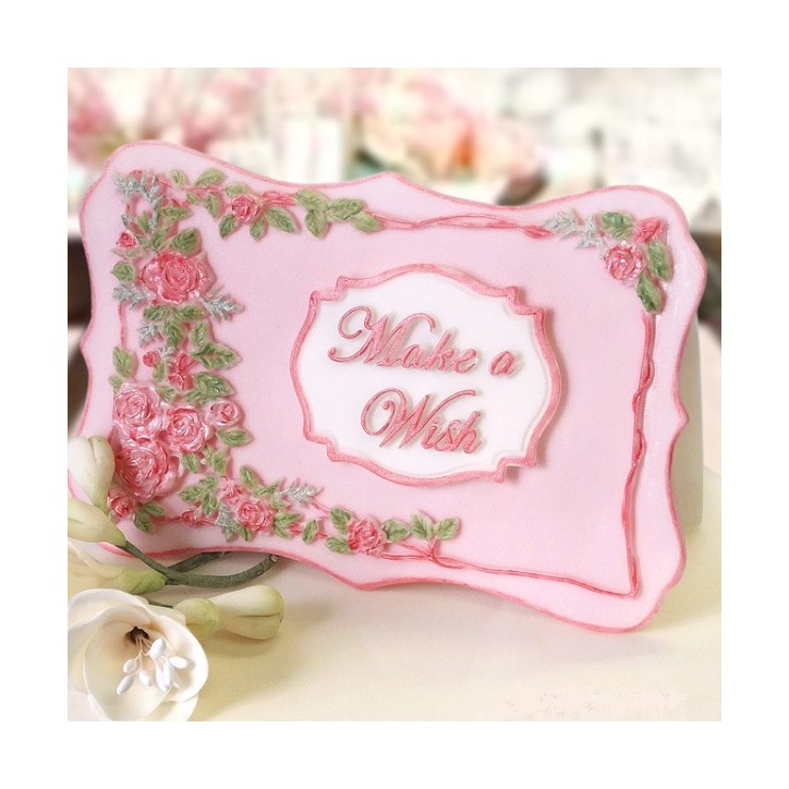 Katy Sue Designs Rose Border Plaque Silicone Mould